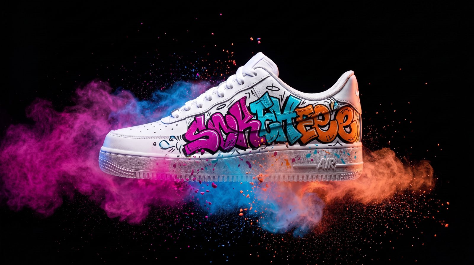 Air Force 1 mit Graffiti-Schriftzug